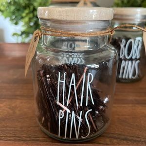Rae Dunn Hair Pins Glass Storage Jar With Lid